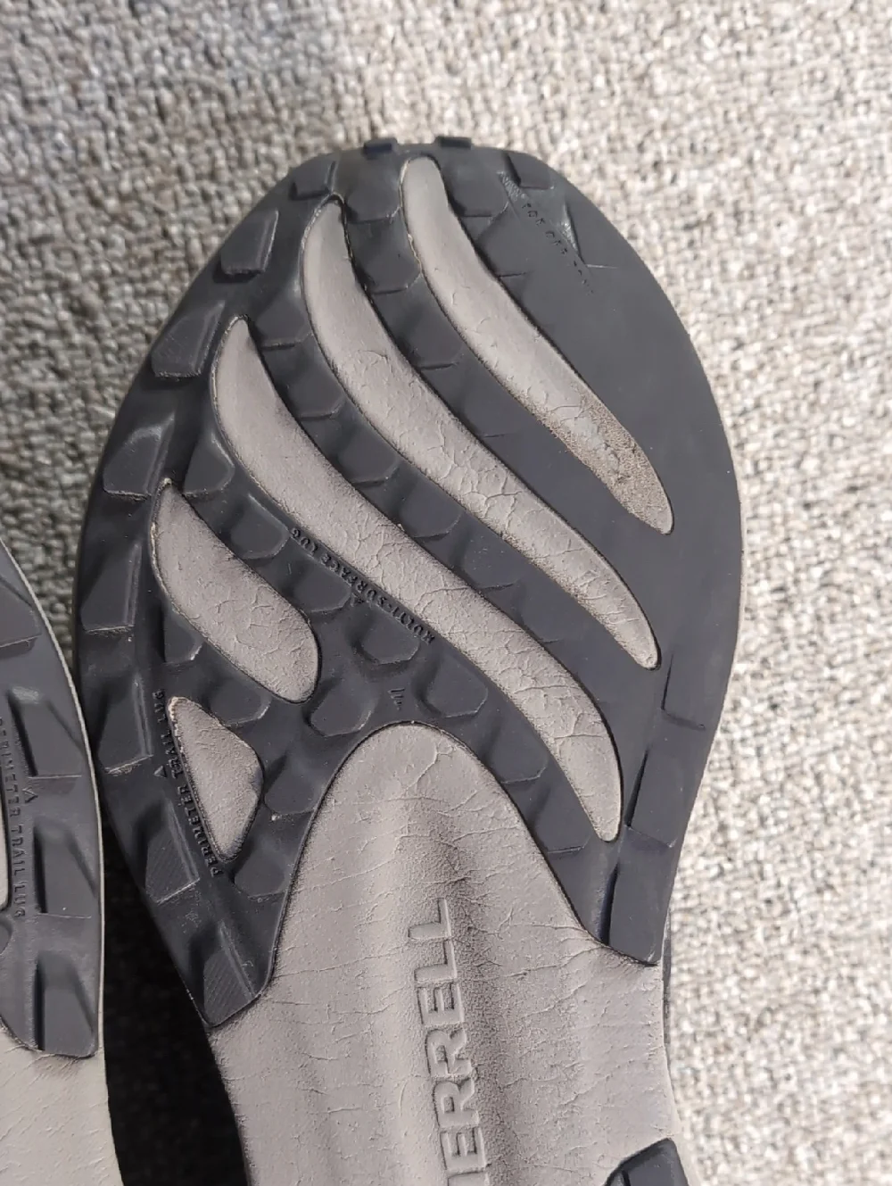 Merrell Morphlite Trail Running Shoes Size 8.0 in Black/Smoke Gray